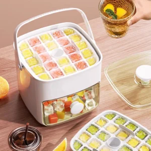 Caixa De Produção De Cubos De Gelo , Bandejas Para Congelamento , Bandeja Com Tampa E YUE2
