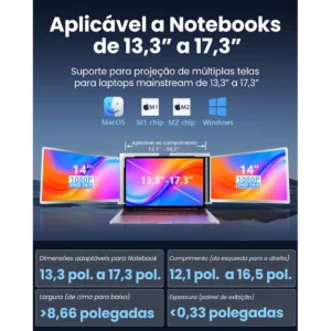 Extensor De Tela Para Laptop Monitor De Ultrafino 143