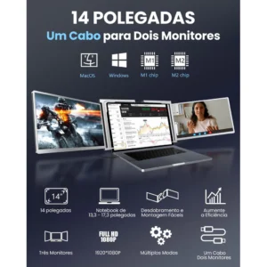 Extensor De Tela Para Laptop Monitor De Ultrafino 146