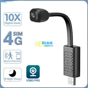 HBIAN 5MP 4G Cartão SIM Card Wifi USB Mini Câmera IP CCTV1