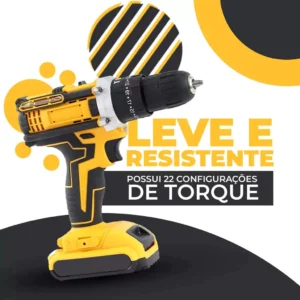 Parafusadeira Furadeira 12V 21V 2 Baterias3
