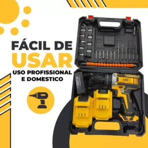 Parafusadeira Furadeira 12V 21V 2 Baterias4