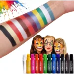 Pintura Rosto Guache Lápis de Cera Caneta Facial Kit com 12 9
