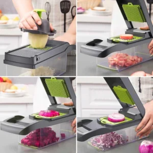 Slicer Aco Inox 14 em 1 Fatiador Cortador Ralador De Legumes Verduras Frutas Alimentos3