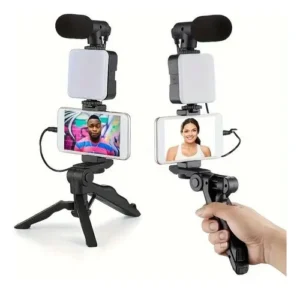 TriPod Celular Estabilizador Luz Led Com Microfone Gravacao1