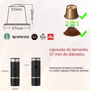 3 em 1 cafeteira portátil sem fio, para carro, casa, viagem, compatível com cápsulas2