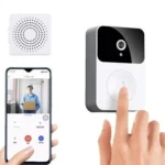Campainha Com Câmera Vídeo Porteiro Sem Fio Wi Fi HD Inteligente Smart Home Vê Pelo Celular Recarregável1
