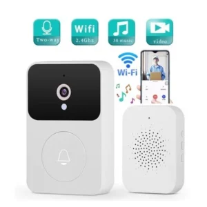 Campainha Com Câmera Vídeo Porteiro Sem Fio Wi Fi HD Inteligente Smart Home Vê Pelo Celular Recarregável8