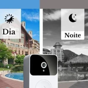 Campainha Com Câmera Vídeo Porteiro Sem Fio Wi Fi HD Inteligente Smart Home Vê Pelo Celular Recarregável9