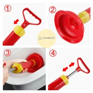 Desentupidor Manual De Pia Vaso Ralo Cano Esgoto Tipo Bomba Sucção 150mm Alta Pressão3