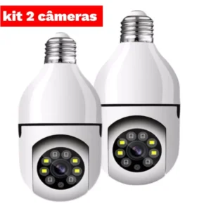 KIt 2 Mini IP Câmera Wifi sem fio visão noturna microfone auto falante acesso remoto aplicativo1