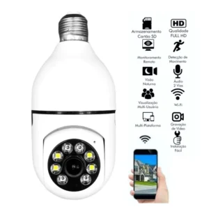 KIt 2 Mini IP Câmera Wifi sem fio visão noturna microfone auto falante acesso remoto aplicativo4
