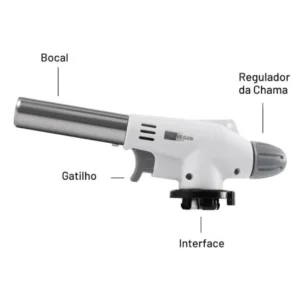 Maçarico Culinário Portátil de Cozinha Multiuso Manual com Controle de Chama Gourmet2