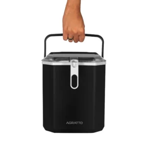 Maquina de gelo 12 Kg com sensor de cesta cheia preta MG Agratto2