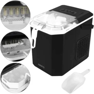 Maquina de gelo 12 Kg com sensor de cesta cheia preta MG Agratto7