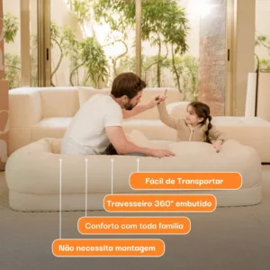 Puff Ninho Cama pet Humana Sofá na caixa4