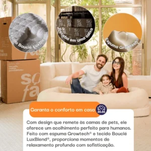 Puff Ninho Cama pet Humana Sofá na caixa6
