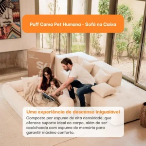 Puff Ninho Cama pet Humana Sofá na caixa7