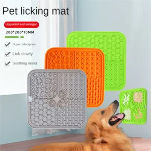 Tapete Lambedor Inibidor de Ansiedade Silicone com Ventosa Comedouro Lento Pet ,Cães E Gatos Grande6