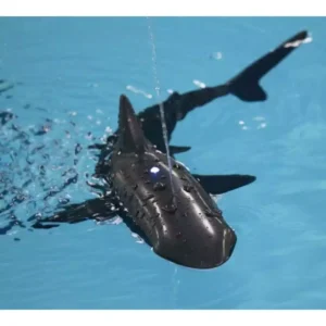 Tubarão Controle Remoto Com Luz Brinquedo Simulação Robô Submarino8