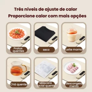 Bandeja De Aquecimento Elétrica Com Temperatura Ajustável Dobrável10