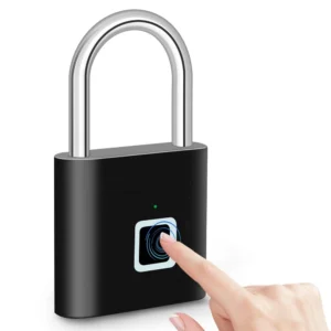 Cadeado De Impressão Digital Biométrica a Bateria com Carregamento USB1