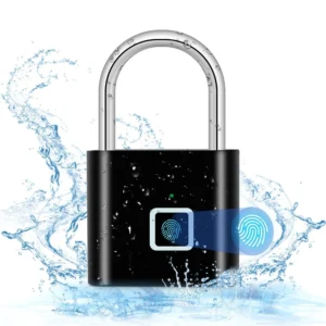 Cadeado De Impressão Digital Biométrica a Bateria com Carregamento USB3