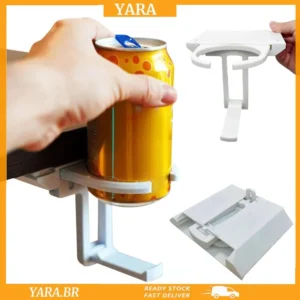 Suporte De Copo De Mesa Dobrável Sob A , Para Bebidas Retraídas (Branco)6