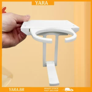 Suporte De Copo De Mesa Dobrável Sob A , Para Bebidas Retraídas (Branco)7