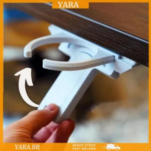 Suporte De Copo De Mesa Dobrável Sob A , Para Bebidas Retraídas (Branco)8