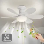 Ventilador De Teto Wind Light Silent Controle Remoto Lâmpada Led Silenciosa 6 Folhas