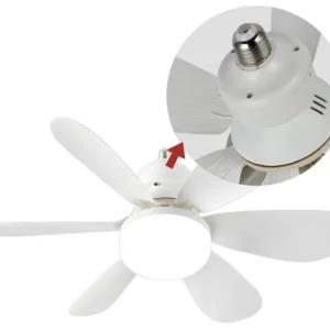 Ventilador De Teto Wind Light Silent Controle Remoto Lâmpada Led Silenciosa 6 Folhas7
