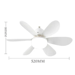 Ventilador De Teto Wind Light Silent Controle Remoto Lâmpada Led Silenciosa 6 Folhas8